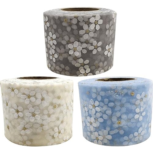 Lpitoy 3 Rollen 6 cm X 5 Yards Floret Tüllband Rolle Pflaume Bedrucktes Netzband Hochzeitsdekoration Organza DIY Handwerk Geburtstag Partyzubehör Lpitoy 3 Rollen 6 cm X 5 Yards Floret Tüllband Rolle Pflaume Bedrucktes Netzband Hochzeitsdekoration Organza DIY Handwerk Geburtstag Partyzubehör von Lpitoy