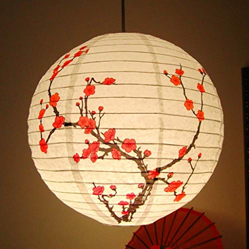 Lpitoy 35 cm Runder Papierlaternen-lampenschirm, Pflaumenblüten-lichtschirm Im Chinesischen Stil, Für Hochzeit, Party, Heimdekoration, Papierlampenschirm Lpitoy 35 cm Runder Papierlaternen-lampenschirm, Pflaumenblüten-lichtschirm Im Chinesischen Stil, Für Hochzeit, Party, Heimdekoration, Papierlampenschirm von Lpitoy