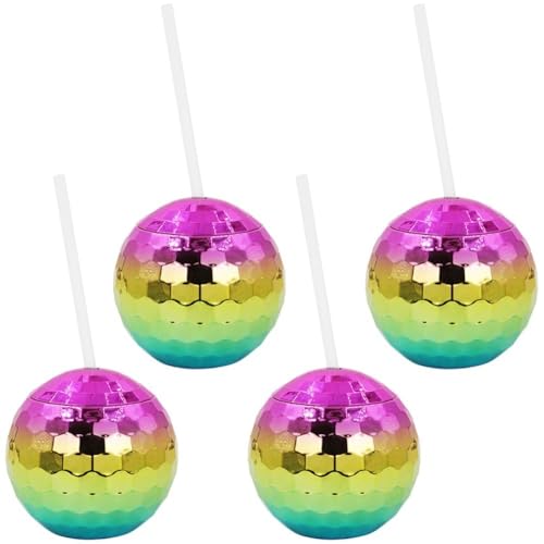 Lpitoy 4 Stück Discokugel-Becher, partybecher Deckel, Wiederverwendbare Flash-Ball-cocktailbecher Für Party, Nachtclub, Bar, Weintrinken, Teeflasche Lpitoy 4 Stück Discokugel-Becher, partybecher Deckel, Wiederverwendbare Flash-Ball-cocktailbecher Für Party, Nachtclub, Bar, Weintrinken, Teeflasche von Lpitoy