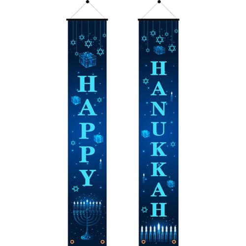 Lpitoy Happy Chanukka Tür-/Veranda-Schild, Banner, Dekorationen, Chanukka-hänge-willkommensschild Für Zuhause, Urlaub, Party, Outdoor-Dekoration Lpitoy Happy Chanukka Tür-/Veranda-Schild, Banner, Dekorationen, Chanukka-hänge-willkommensschild Für Zuhause, Urlaub, Party, Outdoor-Dekoration von Lpitoy