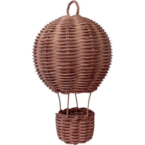 Lpitoy Rattan-heißluftballon-Dekoration, Gewebter Wandbehang, Heißluftballon Für Kinderzimmer, Kunstfotografie, Wohnung, Schlafsaal, Hintergrund, Anhänger-Dekoration von Lpitoy