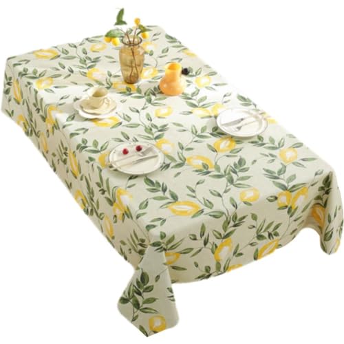 Lpitoy Rechteckige Zitronen-tischdecke, Abwischbare PVC-sommertischdecke, Wasserfest, Ölbeständig, Zitronen-tischdecke Für Küche, Party, Picknick, Terrasse, 140 X 220 cm von Lpitoy