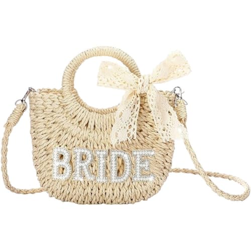 Lpitoy Stroh-Tragetasche Für Damen, Handgewebt, Brauttasche, Perlen, Brief, Geldbörse, Schultertasche Für Hochzeit, Sommer, Strand, Urlaub, Brautparty, Brautgeschenk Lpitoy Stroh-Tragetasche Für Damen, Handgewebt, Brauttasche, Perlen, Brief, Geldbörse, Schultertasche Für Hochzeit, Sommer, Strand, Urlaub, Brautparty, Brautgeschenk von Lpitoy