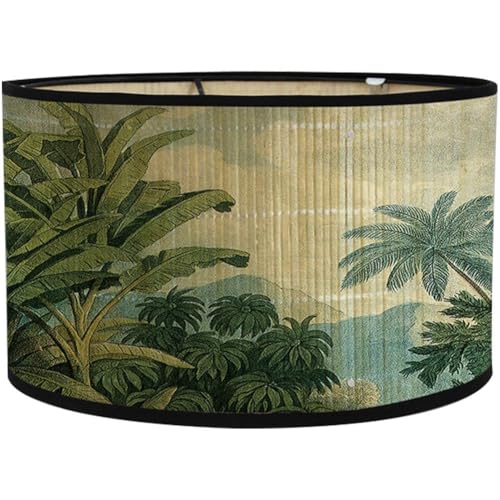 Lpitoy Trommel-lampenschirm, Vintage-lampenschirm, Pflanzenmuster, Kronleuchter-lampenabdeckung, Austauschbares Lichtzubehör Für Hängende Stehleuchte Lpitoy Trommel-lampenschirm, Vintage-lampenschirm, Pflanzenmuster, Kronleuchter-lampenabdeckung, Austauschbares Lichtzubehör Für Hängende Stehleuchte von Lpitoy