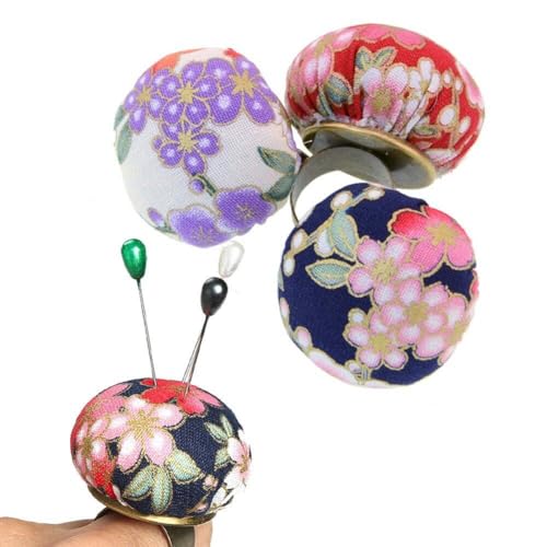Lpitoy Verstellbare Ringnadelkissen, 4 Stück, Quilten, Basteln, Fingernadelkissen, Zufällige Farbe, DIY-nähwerkzeuge, Zubehör Lpitoy Verstellbare Ringnadelkissen, 4 Stück, Quilten, Basteln, Fingernadelkissen, Zufällige Farbe, DIY-nähwerkzeuge, Zubehör von Lpitoy