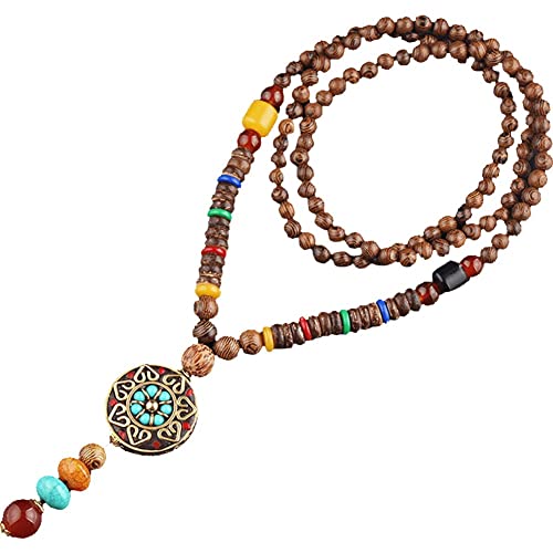 -holzperlen-halsketten, Vintage-ethnische Handgefertigte Nepal-meditations-gebetspullover-Halskette Langem Anhänger, Halskettenschmuck -holzperlen-halsketten, Vintage-ethnische Handgefertigte Nepal-meditations-gebetspullover-Halskette Langem Anhänger, Halskettenschmuck von Lpitoy