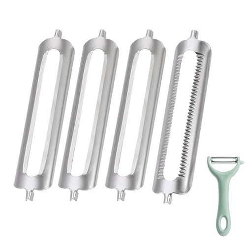 4 Stück Sparschäler, Schäler Ersatzklinge Blades Edelstahl Ersatzklingen Doppel Ersatzklingenes Fruit für Vegetable Peeler Gurkenschäler Potato Peeler Neuer Kartoffelschäler Schälmesser von Lpolkvemelh