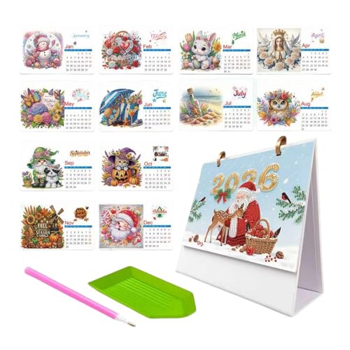 Diamond Paint Kalender 2026, Tischkalender 2026 Diamond Art Painting Desk Kalender Diamonds Paintings Kits For Adults, Monthly Tabletop Calendar, Geschenkideen Für Kinder Erwachsene Diamond Paint Kalender 2026, Tischkalender 2026 Diamond Art Painting Desk Kalender Diamonds Paintings Kits For Adults, Monthly Tabletop Calendar, Geschenkideen Für Kinder Erwachsene von Lpoppcx
