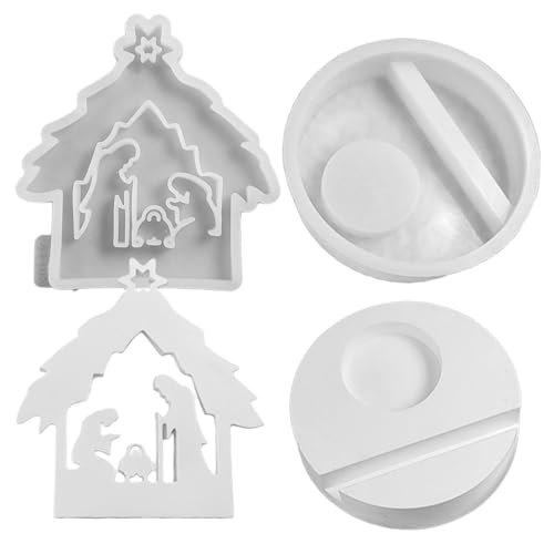 Lpoppcx Krippen Kerzenformen - Krippen Skulptur Harz Gussform Für Epoxidharz,Vielseitige Seifenherstellung Formen Für Bastelprojekte Mit Freunden Und Familie Lpoppcx Krippen Kerzenformen - Krippen Skulptur Harz Gussform Für Epoxidharz,Vielseitige Seifenherstellung Formen Für Bastelprojekte Mit Freunden Und Familie von Lpoppcx