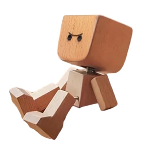 Lpoppcx Wackelnde Holzfiguren, Handgefertigter Auto Armaturenbrett Decor Lustige Wackelkopf Autodekoration, Handgefertigte Holz Auto Ornamente, Actionfiguren,kreatives Autozubehör von Lpoppcx