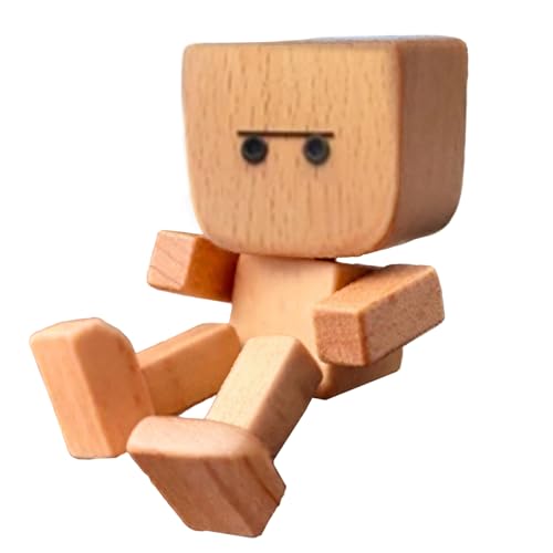 Lpoppcx Wackelnde Holzfiguren, Handgefertigter Auto Armaturenbrett Decor Lustige Wackelkopf Autodekoration, Handgefertigte Holz Auto Ornamente, Actionfiguren,kreatives Autozubehör von Lpoppcx