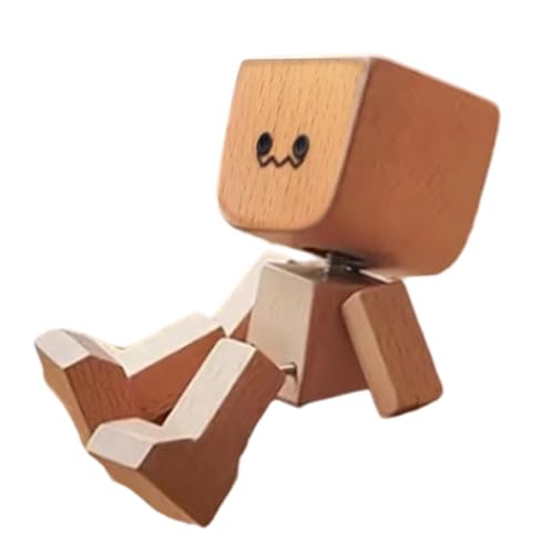 Lpoppcx Wackelnde Holzfiguren, Handgefertigter Auto Armaturenbrett Decor Lustige Wackelkopf Autodekoration, Handgefertigte Holz Auto Ornamente, Actionfiguren,kreatives Autozubehör von Lpoppcx