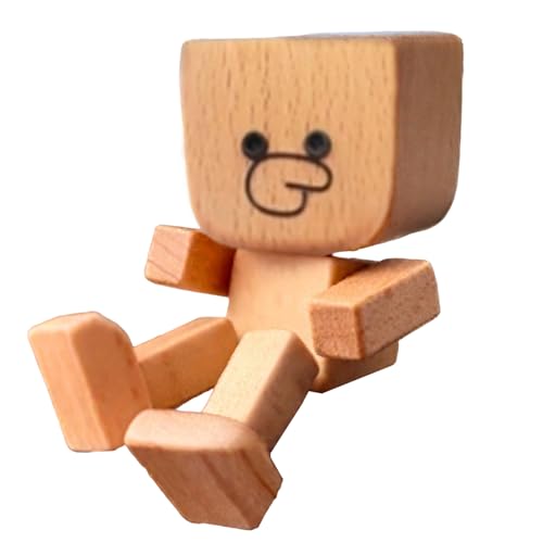 Lpoppcx Wackelnde Holzfiguren, Handgefertigter Auto Armaturenbrett Decor Lustige Wackelkopf Autodekoration, Handgefertigte Holz Auto Ornamente, Actionfiguren,kreatives Autozubehör von Lpoppcx
