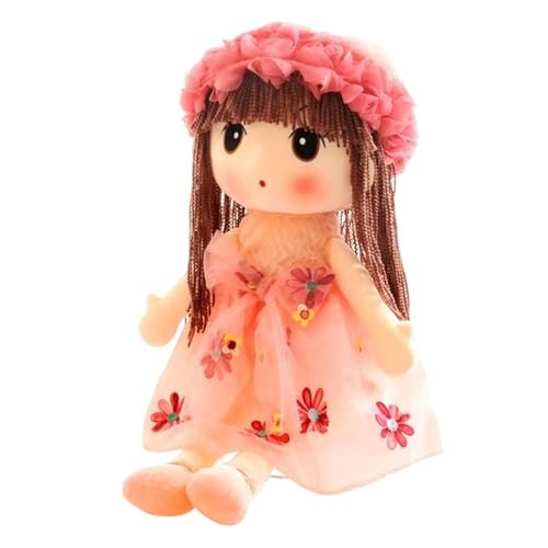 Lpoppcx Weiche Stoffpuppe 45cm Kuscheltier Handgemachte Stoffpuppen Puppe Mit Kleidung Plüschpuppenmädchen Geeignet Ab 0 Jahren Plüschpuppe Mädchen Schlafende Partnerpuppe Für Kinder von Lpoppcx