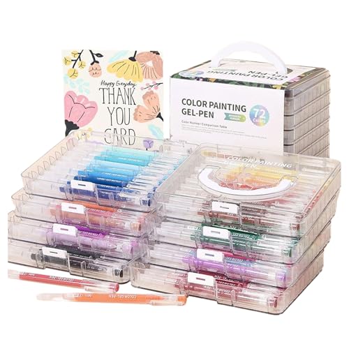 Lpsdssre 45/72/99 Farben Gel -Stift -Set, 1 Set -Gel -Stift Mit Speicherbox, Farbmarkierungen, Einfache Organisation, Mehrzweck, 20,5x17.5x15,5 Cm, Für Tagebuch, Karte Lpsdssre 45/72/99 Farben Gel -Stift -Set, 1 Set -Gel -Stift Mit Speicherbox, Farbmarkierungen, Einfache Organisation, Mehrzweck, 20,5x17.5x15,5 Cm, Für Tagebuch, Karte von Lpsdssre
