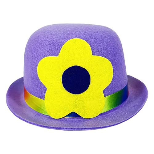 Lpsdssre Blume Flat Top Clown Hut, Circus Kostümhut, Flachkappe, Lebendiges Und Spielerisch Lpsdssre Blume Flat Top Clown Hut, Circus Kostümhut, Flachkappe, Lebendiges Und Spielerisch von Lpsdssre