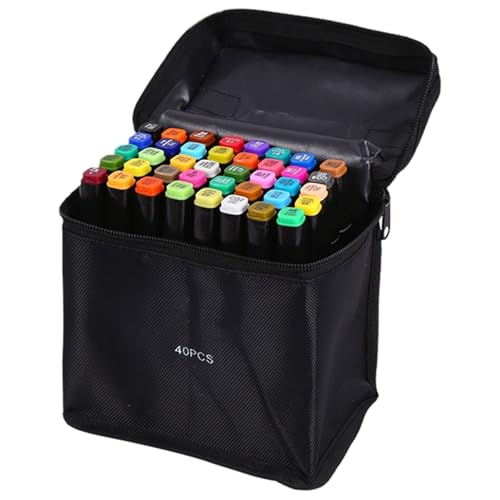 Marker-Stift-Set, 40 Teile Acrylfarbenmarkierungen, Doppelspitzen-Farbstifte Mit Beutel, Schnelltrocknen Und Glattem Fluss, Sicheres Reißverschlussdesign, 1,6x1.6x15 Cm, Für Kinder Und Erwachsene Marker-Stift-Set, 40 Teile Acrylfarbenmarkierungen, Doppelspitzen-Farbstifte Mit Beutel, Schnelltrocknen Und Glattem Fluss, Sicheres Reißverschlussdesign, 1,6x1.6x15 Cm, Für Kinder Und Erwachsene von Lpsdssre