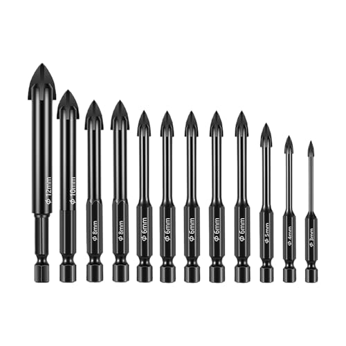 Mauerwerksbohrbitset, Hex Shank -Bohrer, Werkzeugset, Mehrzweck, Kompatibel, 3/4/5/6/7/8/10/12 Mm, Für Zementkeramik -Metall -Glaswandholz Verwendung Mauerwerksbohrbitset, Hex Shank -Bohrer, Werkzeugset, Mehrzweck, Kompatibel, 3/4/5/6/7/8/10/12 Mm, Für Zementkeramik -Metall -Glaswandholz Verwendung von Lpsdssre