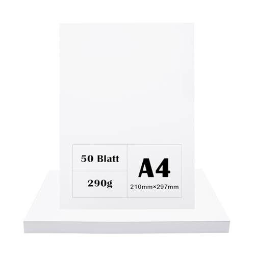 290g/m² Weiße dickes papier A4, 50 Blätter, 297 x 210 mm, dick, Lre Co. Druckpapier, Kartenpapier A4 für Kunst- und Handwerkseinladungen, Menü-Karten, Hochzeitskarten, Büro- und Schreibwaren 290g/m² Weiße dickes papier A4, 50 Blätter, 297 x 210 mm, dick, Lre Co. Druckpapier, Kartenpapier A4 für Kunst- und Handwerkseinladungen, Menü-Karten, Hochzeitskarten, Büro- und Schreibwaren von Lre Co.