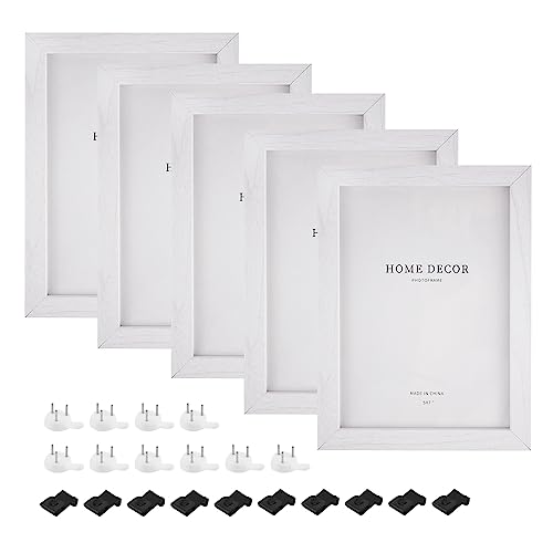 Lre Co. bilderrahmen 13 x 18 weiß, 5er bilderrahmen mit passepartout, bilderrahmen set weiss, fotorahmen 18 x 13 holz, photo frames for wall fotocollage-rahmen für tischdekoration, 7 inch Lre Co. bilderrahmen 13 x 18 weiß, 5er bilderrahmen mit passepartout, bilderrahmen set weiss, fotorahmen 18 x 13 holz, photo frames for wall fotocollage-rahmen für tischdekoration, 7 inch von Lre Co.