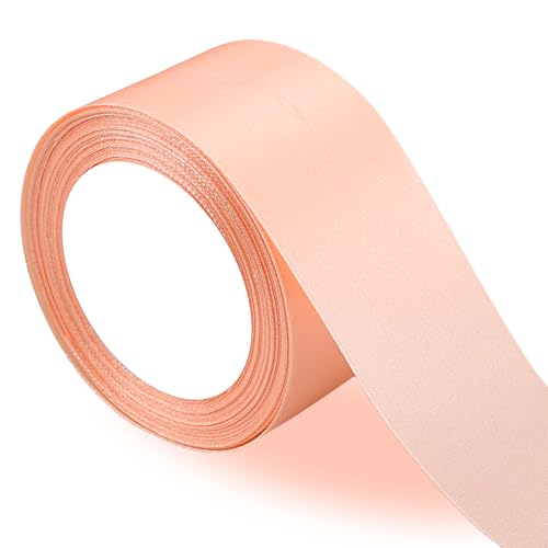Satinband Champagner - Geschenkband Breit 5cm x 22m - Schleifenband Weihnachten - Geschenkschleife - Seidenband - Geschenkband Hochzeit - Champagne Band (Champagner) von Lrocotanc