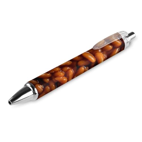 Lrtyuasq Baked Beans Lebensmittel-Kugelschreiber, einziehbar, 0,5 mm, glattes Schreiben und weicher Griff, für Bürobedarf, Stil von Lrtyuasq