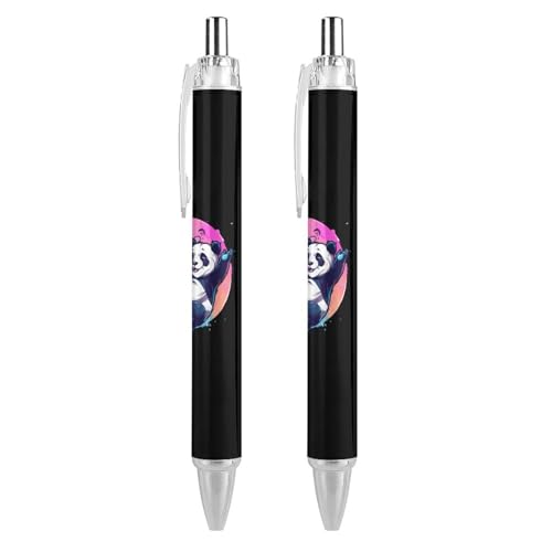 Lrtyuasq Basketball Panda Slam Dunk Roller Pens Black Kugelschreiber Retractable Journaling Pen Work Pens for Office Supplies von Lrtyuasq