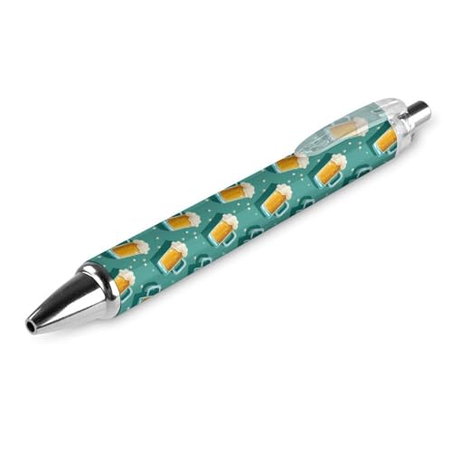 Lrtyuasq Bierkrug-Kugelschreiber, gemustert, einziehbar, schwarz, runder Schaft, feine Spitze, 0,5 mm, 1/2 Lrtyuasq Bierkrug-Kugelschreiber, gemustert, einziehbar, schwarz, runder Schaft, feine Spitze, 0,5 mm, 1/2 von Lrtyuasq