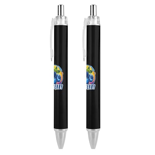 Lrtyuasq Blueberry Kugelschreiber, einziehbarer Kugelschreiber, Arbeitsstift, Rollkugelschreiber für Büro, Schulbedarf von Lrtyuasq