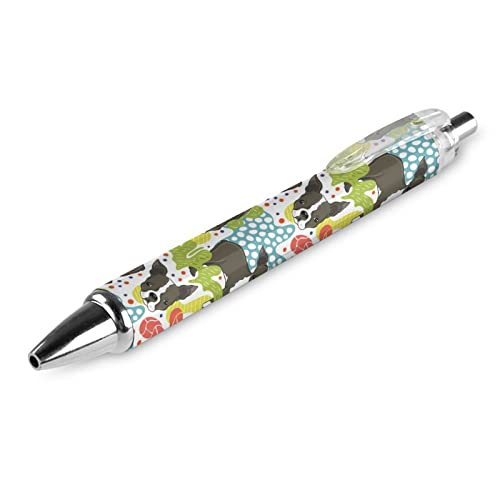 Lrtyuasq Boston Terrier Hund Kugelschreiber Druckkugelschreiber Kugelschreiber Tragbarer blauer Tintenstift für Home Office von Lrtyuasq