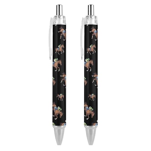 Lrtyuasq Brauner einziehbarer Kugelschreiber mit schwarzer Tinte, 0,5 mm, glattes Schreiben, Notizen, Zubehör für Büro von Lrtyuasq