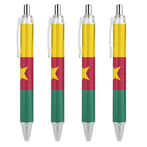 Lrtyuasq Flagge von Brasilien Schwarz Kugelschreiber Klickstifte für geschmeidiges Schreiben, einziehbar Lrtyuasq Flagge von Brasilien Schwarz Kugelschreiber Klickstifte für geschmeidiges Schreiben, einziehbar von Lrtyuasq