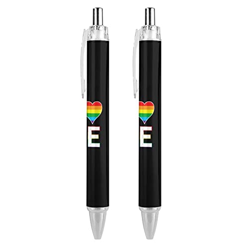 Lrtyuasq Gay Love Rainbow LGBT Rollkugelschreiber, blaue Tinte, glattes Schreiben, Kugelschreiber für Männer und Frauen, Bürostifte von Lrtyuasq