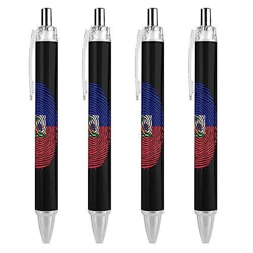 Lrtyuasq Haitianischer Fingerabdruck-Kugelschreiber, einziehbar, bequem, Schreibstifte, Geschenk für Bürobedarf Lrtyuasq Haitianischer Fingerabdruck-Kugelschreiber, einziehbar, bequem, Schreibstifte, Geschenk für Bürobedarf von Lrtyuasq