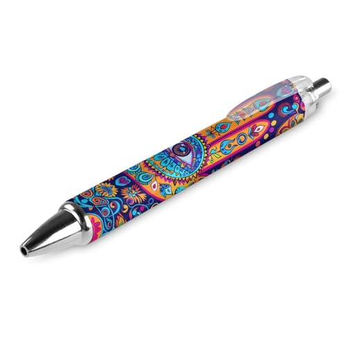 Lrtyuasq Hamsa Hand der Fatima Meditationsmandala, einziehbarer Kugelschreiber, blaue Tinte, Kugelschreiber für Büro, Zuhause von Lrtyuasq