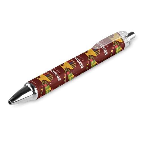 Lrtyuasq Happy Kwanzaa African American Heritage Festival Druckkugelschreiber Schreibkugelschreiber Schwarze Tinte Kugelschreiber Geschenke für Studenten Büro Schreibwaren von Lrtyuasq