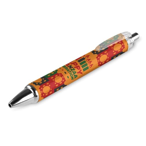 Lrtyuasq Happy Kwanzaa African American Heritage Festival Druckkugelschreiber Schreibkugelschreiber Schwarze Tinte Kugelschreiber Geschenke für Studenten Büro Schreibwaren von Lrtyuasq