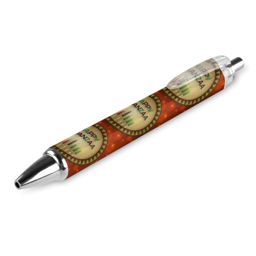 Lrtyuasq Happy Kwanzaa African American Heritage Festival Druckkugelschreiber Schreibkugelschreiber Schwarze Tinte Kugelschreiber Geschenke für Studenten Büro Schreibwaren von Lrtyuasq