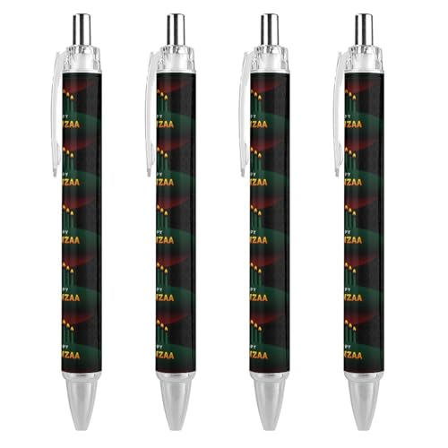 Lrtyuasq Happy Kwanzaa Druckkugelschreiber, Schreibkugelschreiber, schwarze Tinte, Kugelschreiber, Geschenke für Studenten, Büro, Schreibwaren von Lrtyuasq