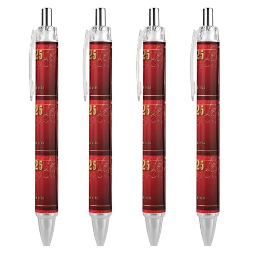 Lrtyuasq Happy New Year 2025 Druckkugelschreiber Schreibkugelschreiber Schwarze Tinte Kugelschreiber Geschenke für Studenten Büro Schreibwaren von Lrtyuasq