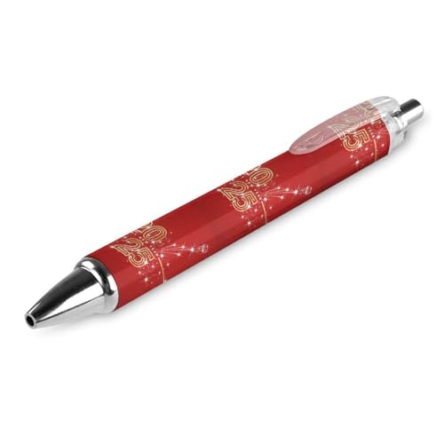 Lrtyuasq Happy New Year 2025 Druckkugelschreiber Schreibkugelschreiber Schwarze Tinte Kugelschreiber Geschenke für Studenten Büro Schreibwaren von Lrtyuasq