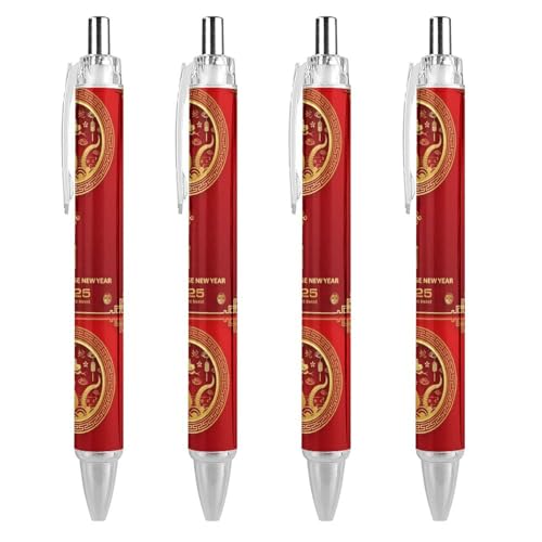 Lrtyuasq Jahr der Schlange 2025 Happy Chinese New Year 2025 Druckkugelschreiber Schreibkugelschreiber Schwarze Tinte Kugelschreiber Geschenke für Studenten Büro Schreibwaren von Lrtyuasq
