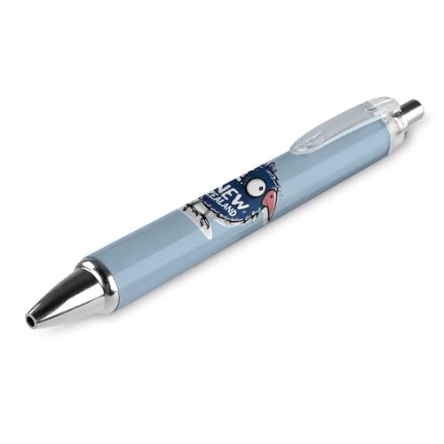Lrtyuasq Kiwi Bird Druckkugelschreiber mit neuseeländischer Flagge, blaue Tinte, Kugelschreiber für Büro, Zuhause von Lrtyuasq