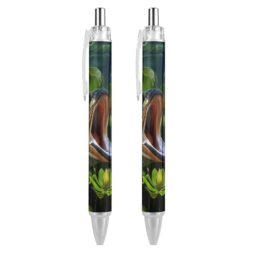 Lrtyuasq Kugelschreiber mit Bass-Fischdruck, einziehbar, Geschenke, Stift für Büro, Arbeit, Geschäft Lrtyuasq Kugelschreiber mit Bass-Fischdruck, einziehbar, Geschenke, Stift für Büro, Arbeit, Geschäft von Lrtyuasq
