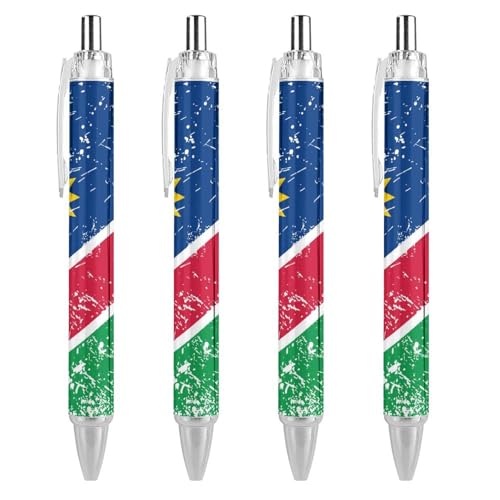 Lrtyuasq Kugelschreiber mit Namibia-Flagge, einziehbar, 0,5 mm, schwarze Tinte für Männer und Frauen, Tagebuchstifte von Lrtyuasq