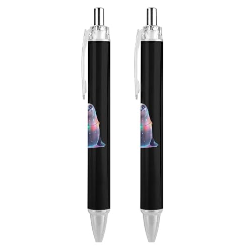 Lrtyuasq Lustige Weihnachts-Tier-Roller, schwarzer Kugelschreiber, einziehbarer Journaling-Stift, Arbeitsstifte für Bürobedarf von Lrtyuasq