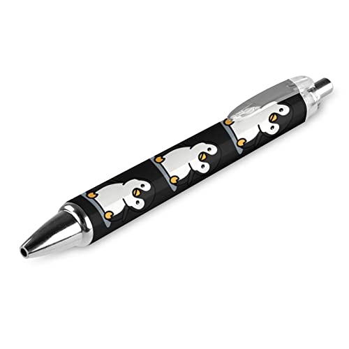 Lrtyuasq Niedliches und lustiges Pinguin-Muster (2) Druckkugelschreiber, Schreibkugelschreiber, schwarze Tinte, Kugelschreiber, Geschenke für Studenten, Büro, Schreibwaren von Lrtyuasq