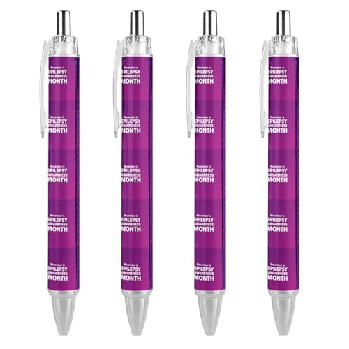 Lrtyuasq November Is National Epilepsy Awareness Month Druckkugelschreiber Schreibkugelschreiber Schwarze Tinte Kugelschreiber Geschenke für Studenten Büro Schreibwaren von Lrtyuasq
