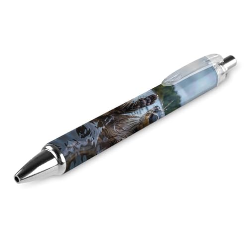 Lrtyuasq Sea Otters Druckkugelschreiber mit Tiermotiv, tragbar, blaue Tinte, Kugelschreiber, Arbeitsstifte für Zuhause und Büro von Lrtyuasq