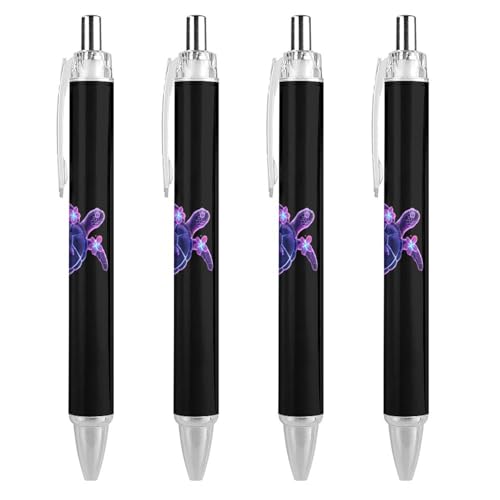 Lrtyuasq Sea Turtle Roller Pens Black Kugelschreiber Retractable Journaling Pen Work Pens for Office Supplies von Lrtyuasq